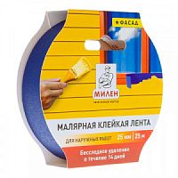 Крепп 25мм*25м лента малярная бумажная фасадная Миленд 025/72