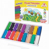 ПЛАСТИЛИН 18цв. ЮНЛАНДИЯ ВЕСЕЛЫЙ ШМЕЛЬ стек 106432