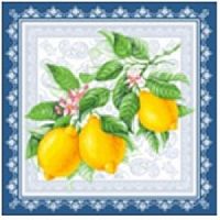 Салфетки  3сл 33х33 20л. Bouquet Home Collection Classic "Лимон " 1/12 42320