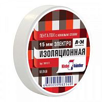 Изолента ПВХ 15х10 белая Klebebander/200/8 TIK551T