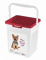 КОНТЕЙНЕР ДЛЯ КОРМА С ДЕКОРОМ LUCKY PET 8Л СОБАКИ (Бордовый) 434212821 1/14